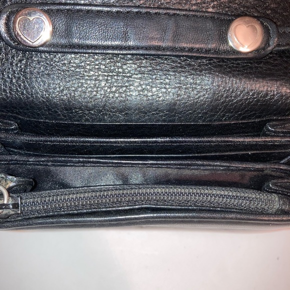 Vintage Brighton Mini Crossbody Wallet Leather Croc Card Snap Organize Small Bag - Picture 9 of 10